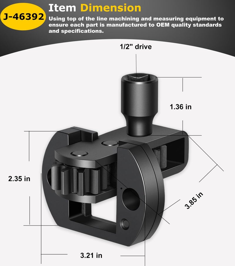 Camoo J-46392 Engine Barring Tool, Engine Turning Tool for Detroit Diesel DD13, DD15, DD16, MBE4000, MBE900 Alternative to J-46392 W904589046300 Flywheel Cranking Turning Tool - Image 5